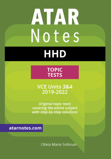 VCE HHD Units 3&4 Topic Tests