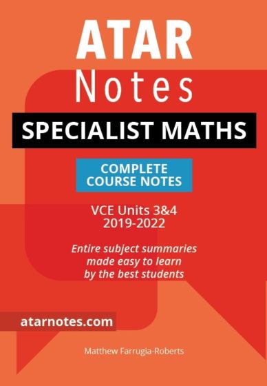 vce specialist maths notes